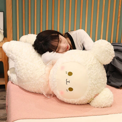 Cuddly Plush Lamb Figurine Set