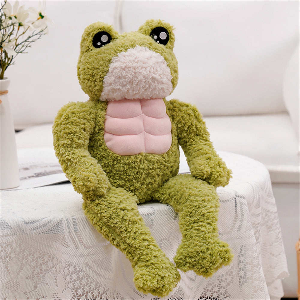 Cute Dench Muscle Frog Soft Toy