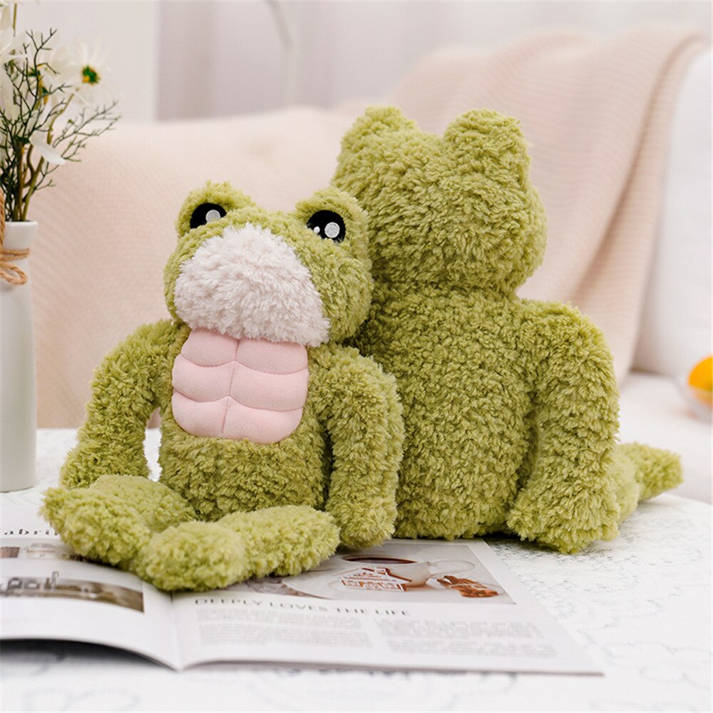 Cute Dench Muscle Frog Soft Toy