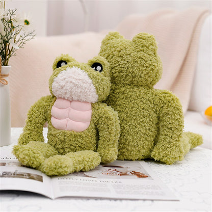 Cute Dench Muscle Frog Soft Toy