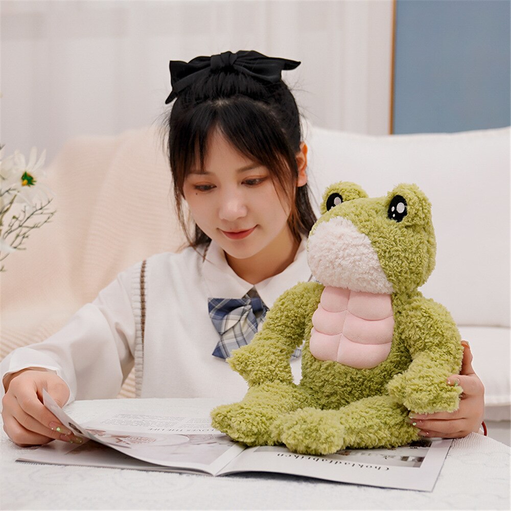 Cute Dench Muscle Frog Soft Toy