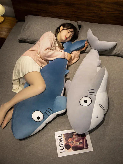 Fun Cute Gray Blue Shark Stuffed Toy - Fesara