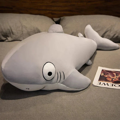 Fun Cute Gray Blue Shark Stuffed Toy