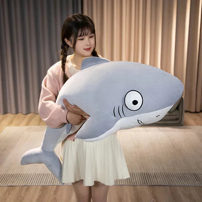 Fun Cute Gray Blue Shark Stuffed Toy