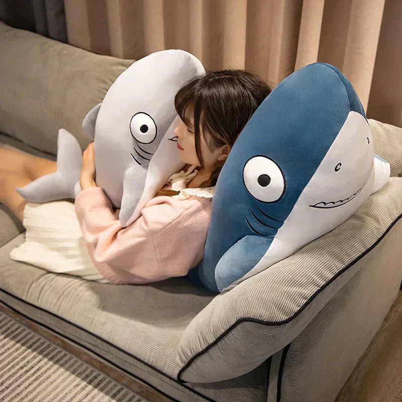 Fun Cute Gray Blue Shark Stuffed Toy