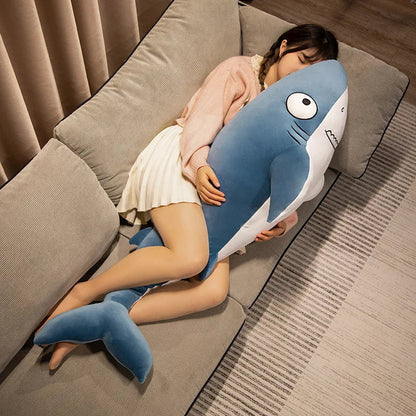 Fun Cute Gray Blue Shark Stuffed Toy