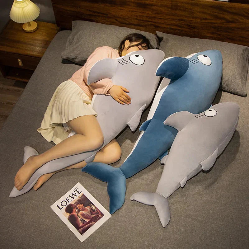 Fun Cute Gray Blue Shark Stuffed Toy