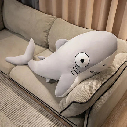 Fun Cute Gray Blue Shark Stuffed Toy