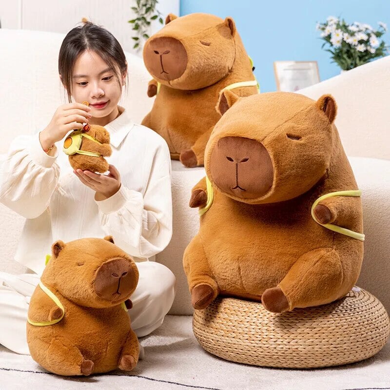 Cute Capybara Mini Avocado Backpack Toy