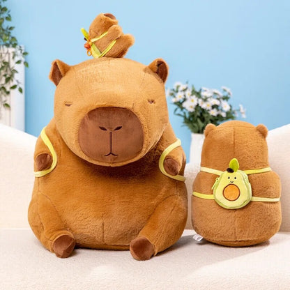 Cute Capybara Mini Avocado Backpack Toy