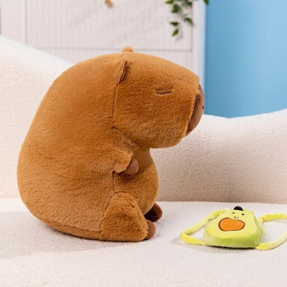 Cute Capybara Mini Avocado Backpack Toy