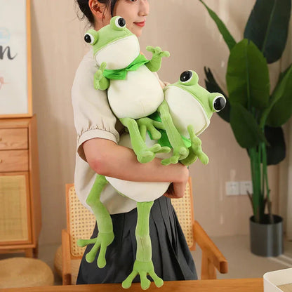 Cute Green Frog Stuffed Animal with Cap - Fesara