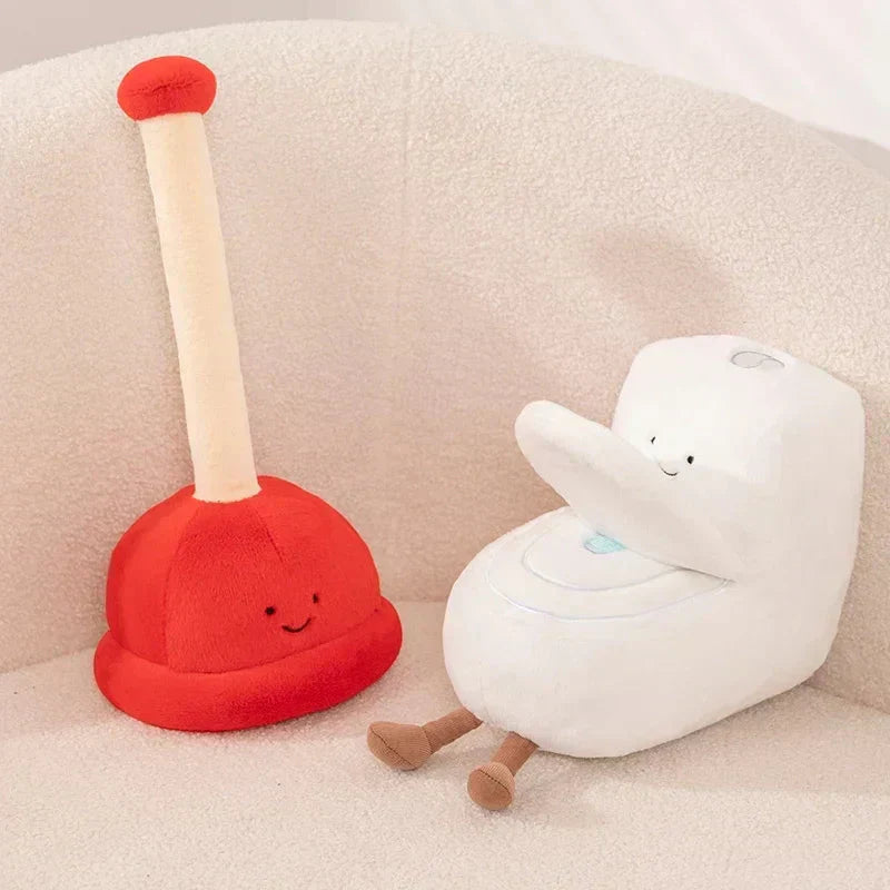 Funny Bathroom Plunger Soft Toy Set