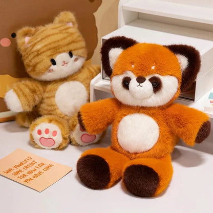 Cute Cat & Red Panda Soft Plush Friends