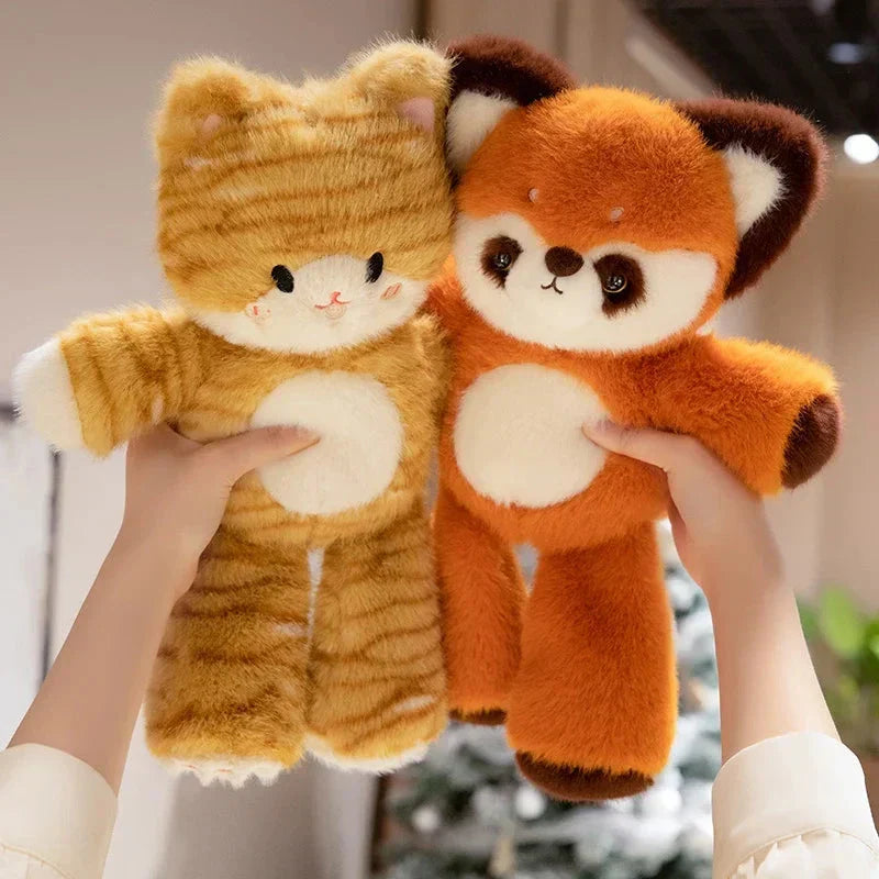 Cute Cat & Red Panda Soft Plush Friends