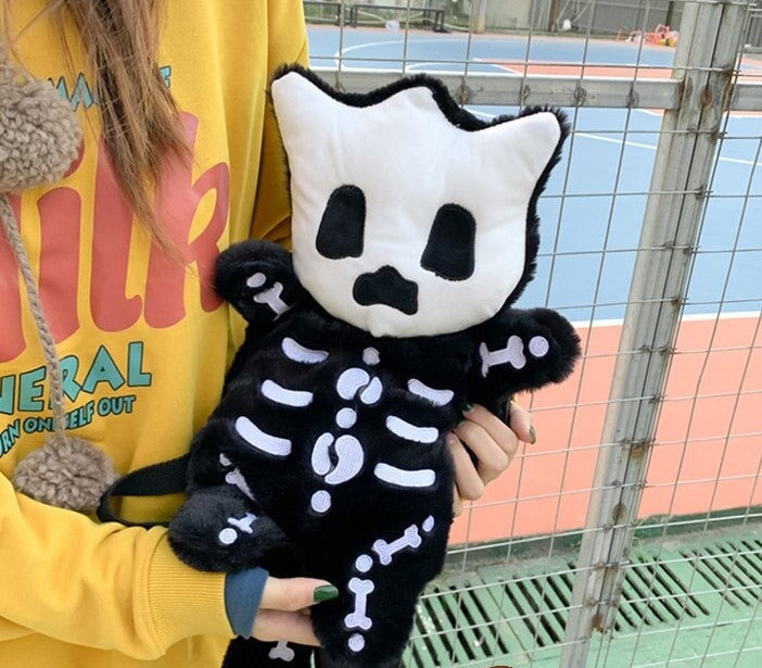 Small Cute Skeleton Soft Backpack