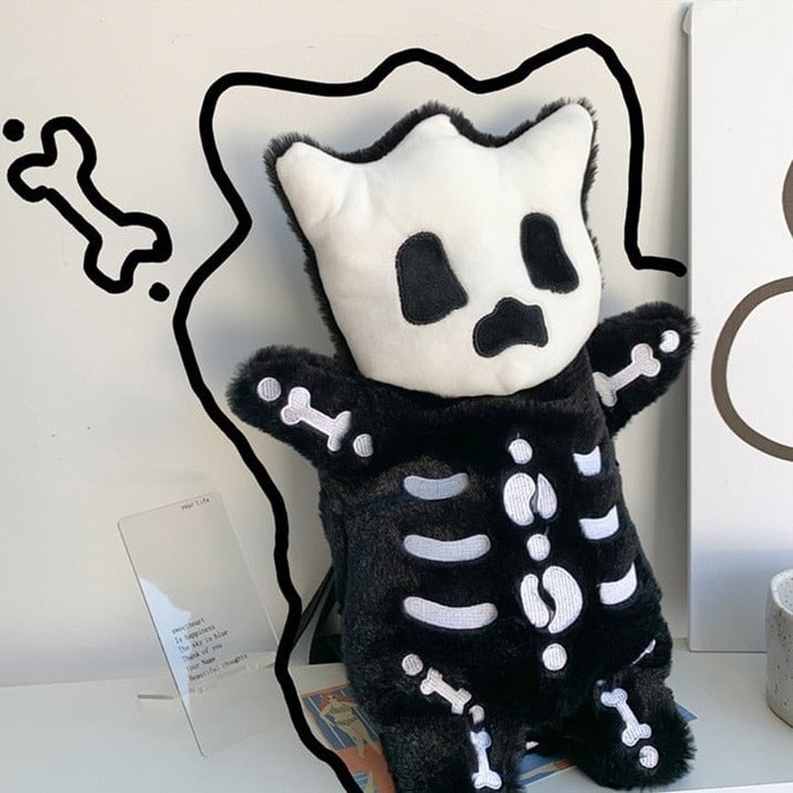 Small Cute Skeleton Soft Backpack