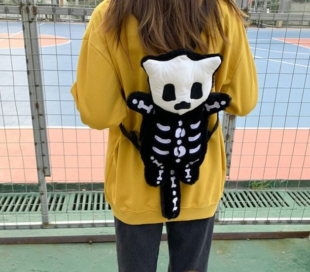 Small Cute Skeleton Soft Backpack