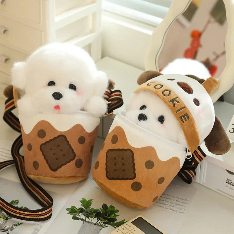 Cute Dog Shaped Snack Tote Bag - Fesara