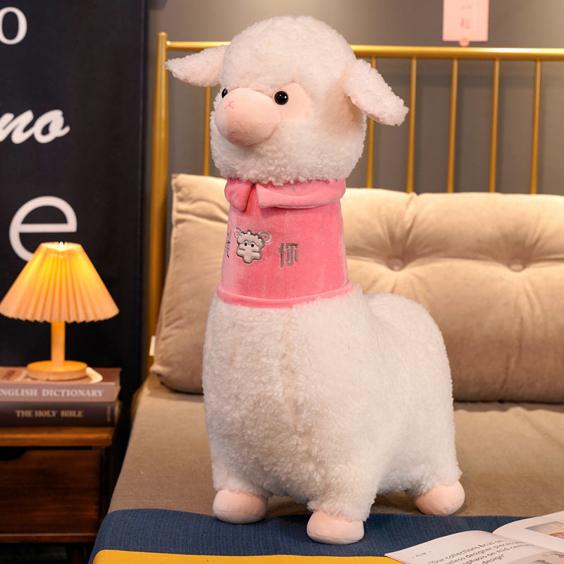 Soft Pastel Alpaca Teddy Plush Toy