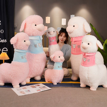 Soft Pastel Alpaca Teddy Plush Toy