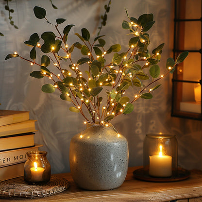 Pretty Greenery LED Fairy Light - 70cm Decorative String - Fesara