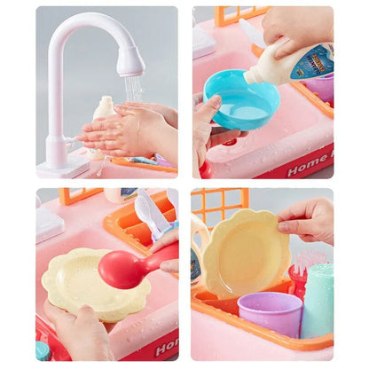 Kids Play Kitchen with Water Play and Cooking Toys