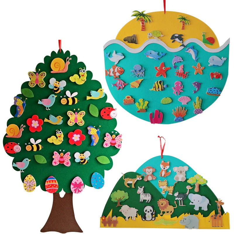 Colorful Felt Animal Figures Decoration