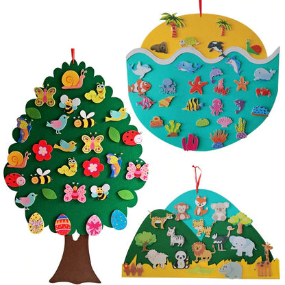 Colorful Felt Animal Figures Decoration