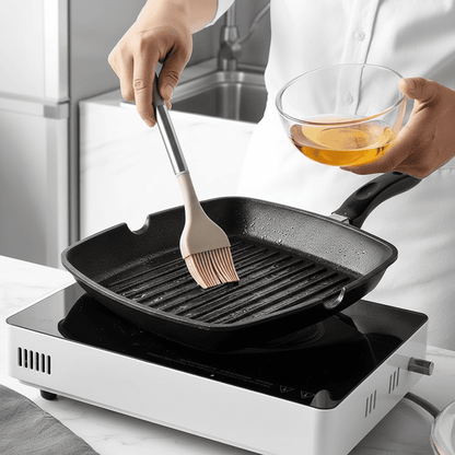 Premium Kitchen Utensil Set with Silicone & Wooden Handles