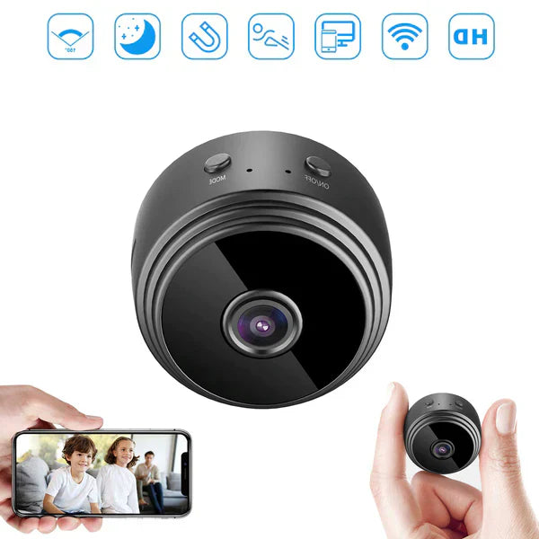 Compact Wi-Fi Home Surveillance Camera Motion Alert System