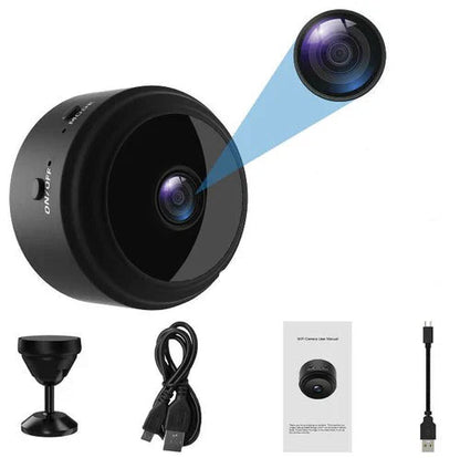 Compact Wi-Fi Home Surveillance Camera Motion Alert System