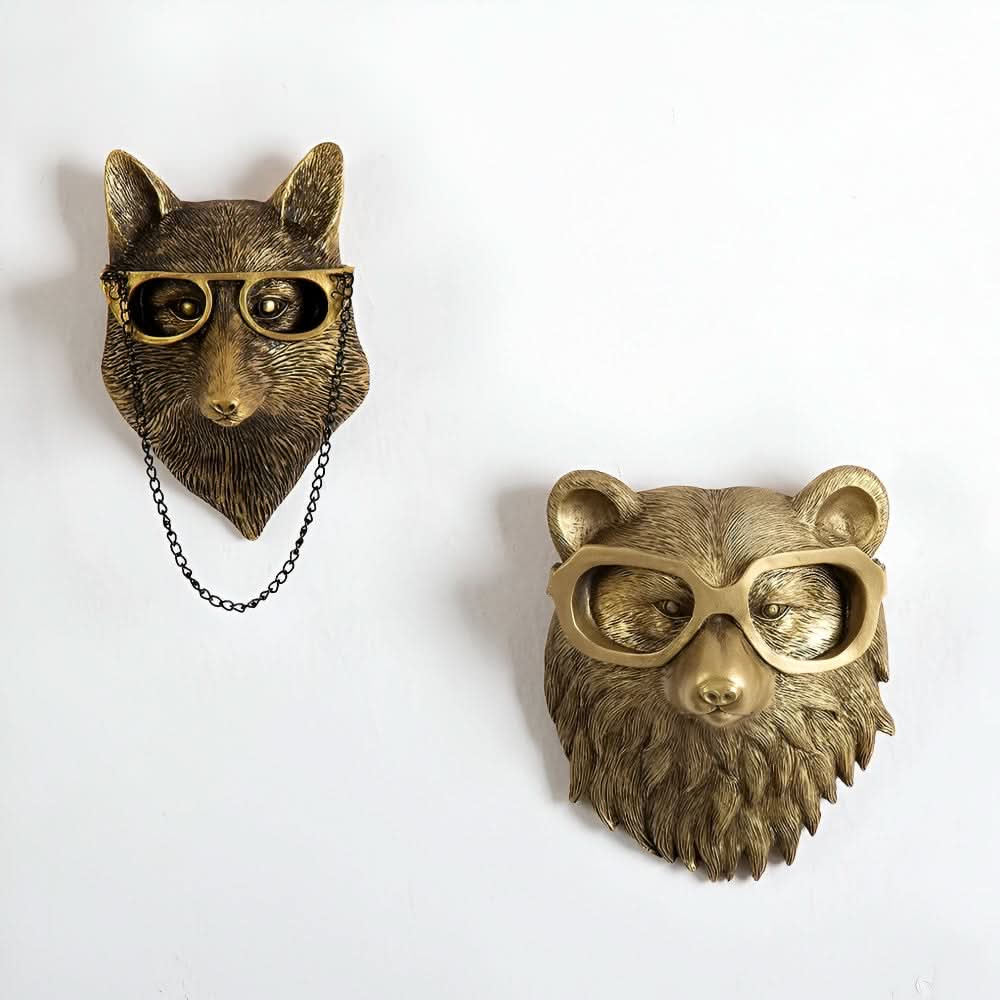 Unique Resin Wildlife Wall Hooks Decor