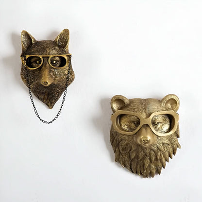 Unique Resin Wildlife Wall Hooks Decor