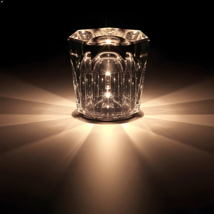 Luxury Crystal Desk Lamp with USB Rechargeable Light