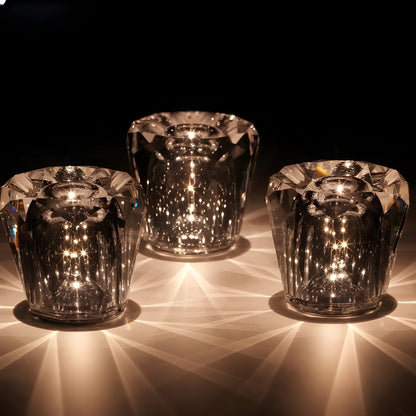 Luxury Crystal Desk Lamp with USB Rechargeable Light
