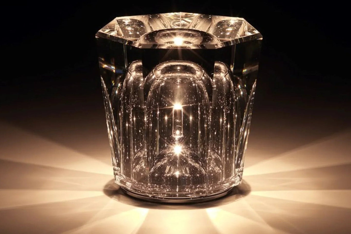Luxury Crystal Desk Lamp with USB Rechargeable Light