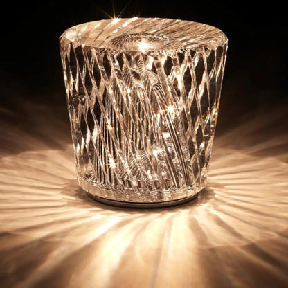 Luxury Crystal Desk Lamp with USB Rechargeable Light