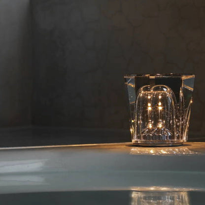 Luxury Crystal Desk Lamp with USB Rechargeable Light
