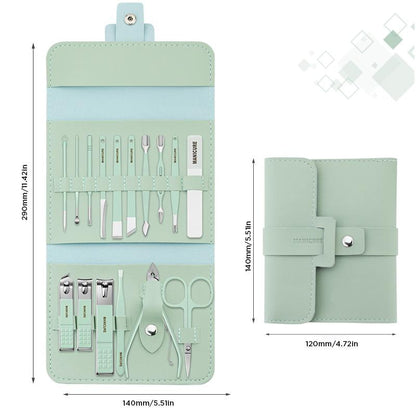 Travel Nail Care Kit with Clippers (12/16 Pieces)