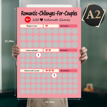 Romantic Travel Scratch Off Map Poster