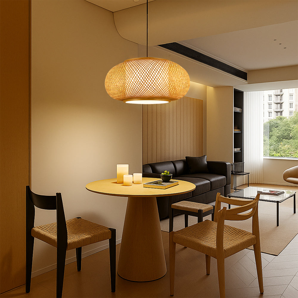 Eco Friendly Bamboo Hanging Light Fixture