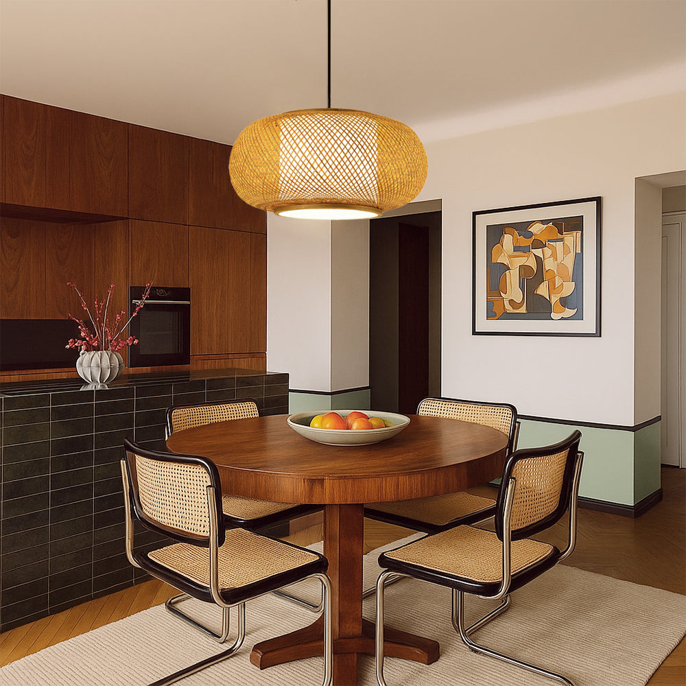 Eco Friendly Bamboo Hanging Light Fixture - Fesara