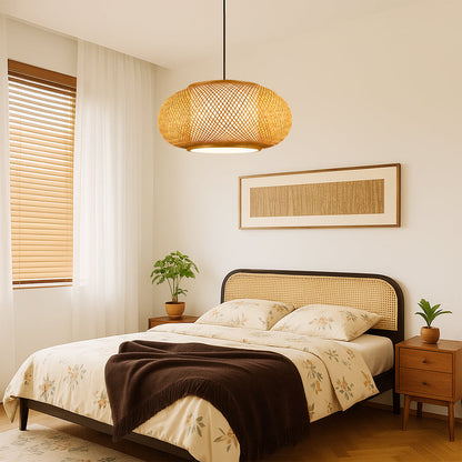 Eco Friendly Bamboo Hanging Light Fixture
