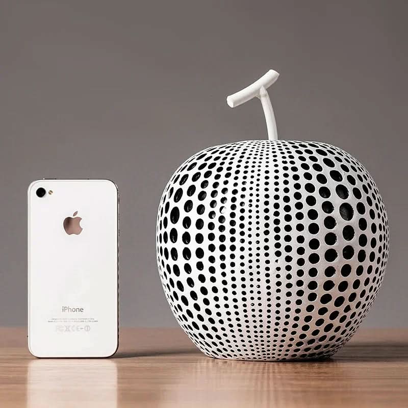 Cute Polka Dot Apple Decor Figurine