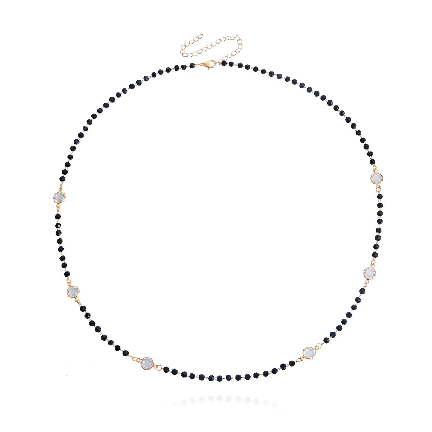 Sparkling Multi Layer Crystal Choker Necklace