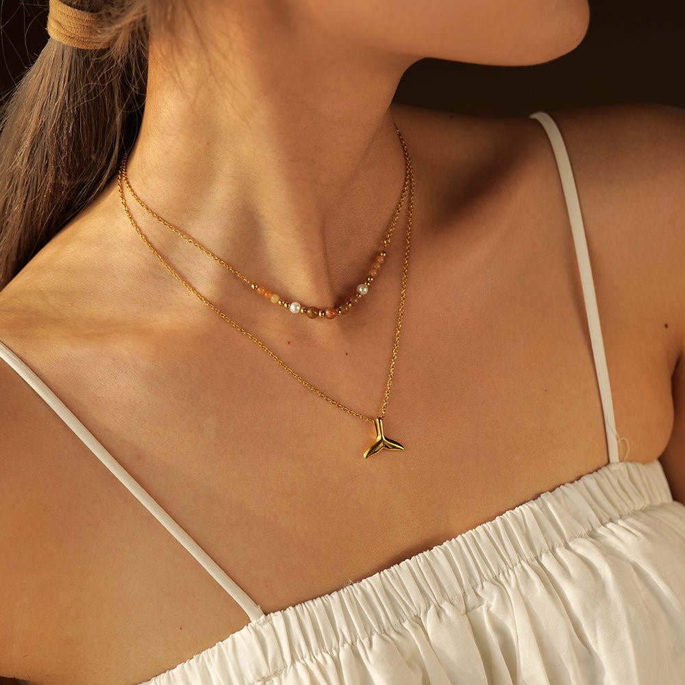 Nature Inspired Ocean Whale Pendant Necklace - Fesara