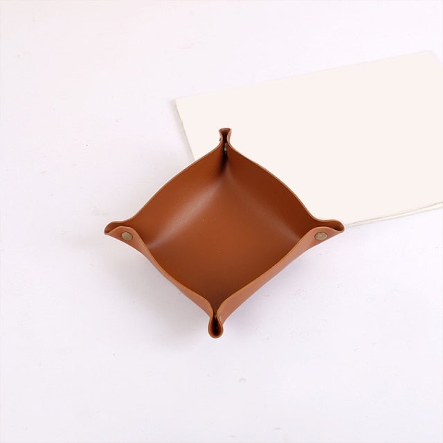Luxury Leather Desk Organizer Tray
