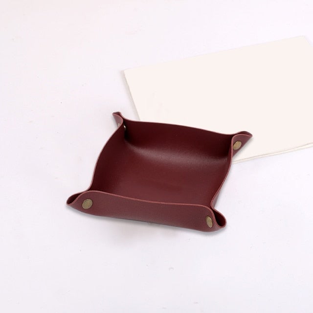 Luxury Leather Desk Organizer Tray
