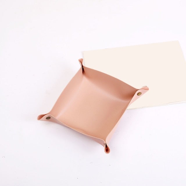 Luxury Leather Desk Organizer Tray